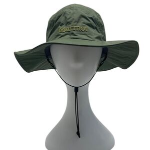 Marmot Alligator Dark Green Precip Eco Mesh Clip Chin Strap Safari Nylon Hat